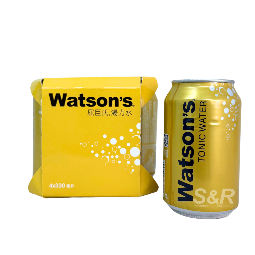 Watson's Tonic Water 4 Cans x 330mL Watson's Tonic Water 4 Cans x 330mL